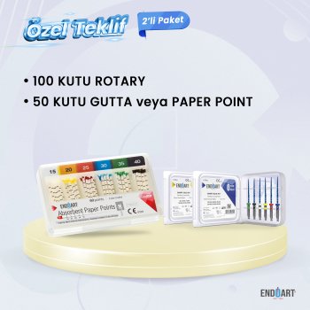 100 Kutu Rotary Kanal Eğesi 50 Kutu Gutta veya Paper Point 